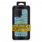 Чехол накладка Harder PU Crocosaur для Apple iPhone 15 Blue (ARM76700)