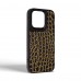 Чехол накладка Harder PU Crocosaur для Apple iPhone 15 Pro Black (ARM76701)