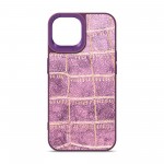 Чехол накладка Harder PU Crocosaur для Apple iPhone 14 Purple (ARM76716)