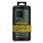Чехол накладка Harder PU Crocosaur для Apple iPhone 14 Pro Green (ARM76720)