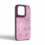 Чехол накладка Harder PU Crocosaur для Apple iPhone 14 Pro Purple (ARM76722)