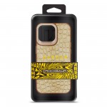 Чехол накладка Harder PU Crocosaur для Apple iPhone 14 Pro Max Beige (ARM76727)
