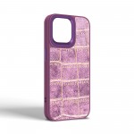 Чехол накладка Harder PU Crocosaur для Apple iPhone 14 Pro Max Purple (ARM76728)
