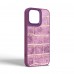 Чехол накладка Harder PU Crocosaur для Apple iPhone 14 Pro Max Purple (ARM76728)