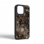 Чехол накладка Harder PU Nagas для Apple iPhone 15 Pro Max Black (ARM76742)