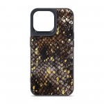 Чехол накладка Harder PU Nagas для Apple iPhone 15 Pro Max Black (ARM76742)