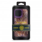 Чехол накладка Harder PU Nagas для Apple iPhone 15 Pro Max Purple (ARM76744)