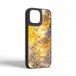 Чехол накладка Harder PU Nagas для Apple iPhone 14 Yellow (ARM76746)