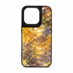 Чехол накладка Harder PU Nagas для Apple iPhone 14 Pro Yellow (ARM76751)