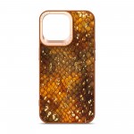 Чехол накладка Harder PU Nagas для Apple iPhone 14 Pro Max Brown (ARM76760)