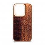 Чехол накладка Harder PU Glamorous Croco для Apple iPhone 15 Pro Magma (ARM76764)