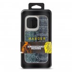 Чехол накладка Harder PU Glamorous Croco для Apple iPhone 15 Pro Max Grey Green (ARM76765)