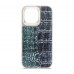 Чехол накладка Harder PU Glamorous Croco для Apple iPhone 15 Pro Max Grey Green (ARM76765)