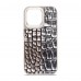Чехол накладка Harder PU Glamorous Croco для Apple iPhone 15 Pro Max Grey Gold (ARM76766)