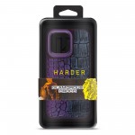 Чехол накладка Harder PU Glamorous Croco для Apple iPhone 15 Pro Max Dark Purple (ARM76767)