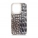 Чехол накладка Harder PU Glamorous Croco для Apple iPhone 14 Pro Grey Gold (ARM76770)
