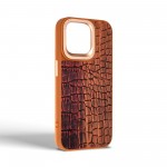 Чехол накладка Harder PU Glamorous Croco для Apple iPhone 14 Pro Max Magma (ARM76776)