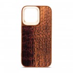 Чехол накладка Harder PU Glamorous Croco для Apple iPhone 14 Pro Max Magma (ARM76776)