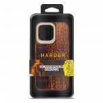 Чехол накладка Harder PU Glamorous Croco для Apple iPhone 14 Pro Max Magma (ARM76776)