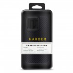 Чехол накладка Harder PU Carbon Pattern для Apple iPhone 15 Pro Max Black (ARM76778)