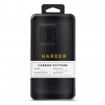 Чехол накладка Harder PU Carbon Pattern для Apple iPhone 14 Pro Black (ARM76779)