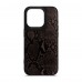 Чехол накладка Harder PU Genuine Snake для Apple iPhone 14 Pro Black (ARM76789)