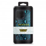 Чехол накладка Harder PU Genuine Snake для Apple iPhone 14 Pro Max Dark Blue (ARM76790)
