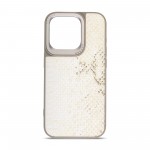 Чехол накладка Harder PU Snake Pattern для Apple iPhone 15 Pro White Cream (ARM76795)