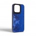Чехол накладка Harder PU Snake Pattern для Apple iPhone 15 Pro Blue Mystic (ARM76796)