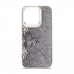 Чехол накладка Harder PU Snake Pattern для Apple iPhone 15 Pro Grey Silver (ARM76798)