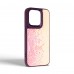 Чехол накладка Harder PU Snake Pattern для Apple iPhone 14 Pro Pink (ARM76809)