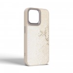 Чехол накладка Harder PU Snake Pattern для Apple iPhone 14 Pro Max White Cream (ARM76813)