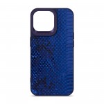 Чехол накладка Harder PU Snake Pattern для Apple iPhone 14 Pro Max Blue Mystic (ARM76814)