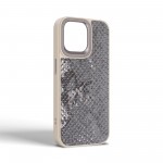 Чехол накладка Harder PU Snake Pattern для Apple iPhone 14 Pro Max Grey Silver (ARM76816)