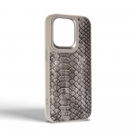 Чехол накладка Harder PU Lizard для Apple iPhone 15 Pro Grey (ARM76872)
