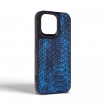 Чехол накладка Harder PU Lizard для Apple iPhone 15 Pro Max Blue (ARM76875)