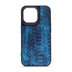 Чехол накладка Harder PU Lizard для Apple iPhone 15 Pro Max Blue (ARM76875)