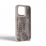 Чехол накладка Harder PU Lizard для Apple iPhone 15 Pro Max Grey (ARM76876)