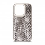 Чехол накладка Harder PU Lizard для Apple iPhone 14 Pro Grey (ARM76880)