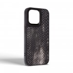 Чехол накладка Harder PU Lizard для Apple iPhone 14 Pro Max Black (ARM76881)