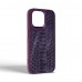 Чехол накладка Harder PU Lizard для Apple iPhone 14 Pro Max Purple (ARM76882)