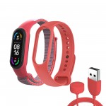 Ремешок ArmorStandart Set для Xiaomi Mi Band 7/6/5 New Style Red (ARM77038)