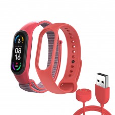 Ремешок ArmorStandart Set для Xiaomi Mi Band 7/6/5 New Style Red (ARM77038)