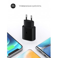 Сетевое зарядное устройство ArmorStandart AR-TA800 1Type-C 25W 3A Black + cable Type-C-Type-C (ARM77720)