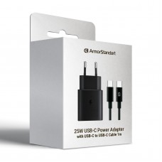 Сетевое зарядное устройство ArmorStandart AR-TA800 1Type-C 25W 3A Black + cable Type-C-Type-C (ARM77720)