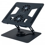 Подставка для ноутбука охлаждающая ArmorStandart Comfort+ H31 Aluminum Graphite (ARM77740)