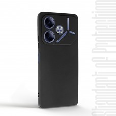 Чехол накладка TPU Armorstandart Matte Slim Fit для Tecno Pova 6 (LI7) Camera cover Black (ARM78190)