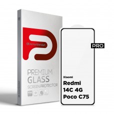 Защитное стекло ArmorStandart Pro для Xiaomi Redmi 14C 4G / Poco C75 Black (ARM79332)