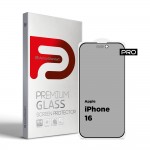 Защитное стекло ArmorStandart Pro Anti-spy Matte для Apple iPhone 16 Black (ARM79397)
