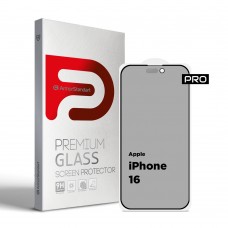 Защитное стекло ArmorStandart Pro Anti-spy Matte для Apple iPhone 16 Black (ARM79397)